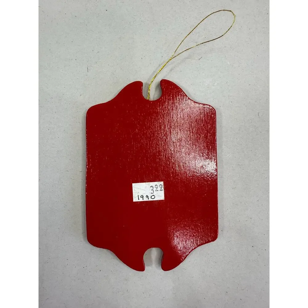 Vintage 1990 Sailing Club San Diego Wood Ornament, Sailboat Christmas Decor